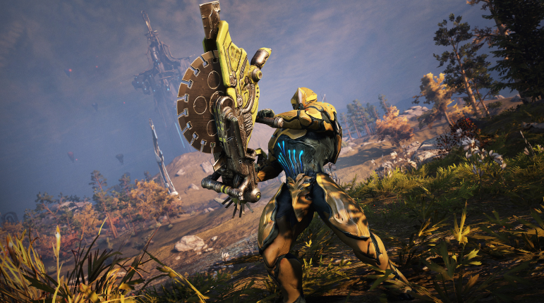 The Warframe 'Ghoul Saw" Is Similar to a Unicycle Gun That You Can Hit People With