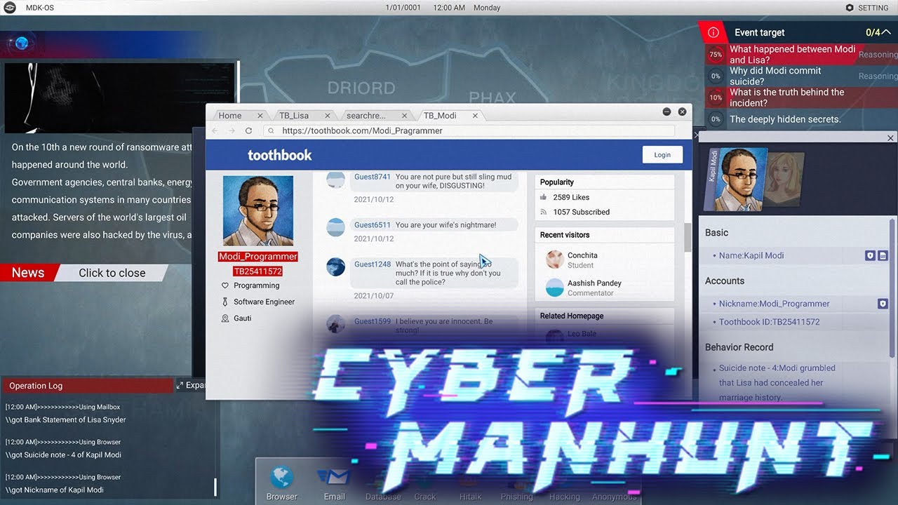 Cyber Manhunt Free Download PC Windows Game